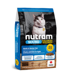 Nutram S5 - Корм для взрослых или пожилых кошек, с курицей и семгой (атлантическим лососем) (cat s5 adult-senior cat food)