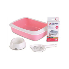Savic Набор для котят Starter Kit розовый (туалет IRIZ 42 см, пакеты,совок, миска) S2002