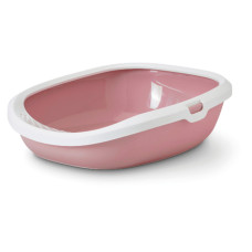 Savic Туалет для кошек Gizmo Medium c бортом, розовый Earth Collection 44*35.5*12.5 см А2015 (уп-6шт