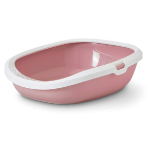 Savic Туалет для кошек Gizmo Medium c бортом, розовый Earth Collection 44*35.5*12.5 см А2015 (уп-6шт
