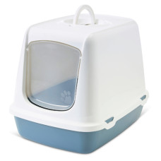 Savic Туалет-домик для кошек OSKAR голубой Earth Collection 50*37*39 см A0265