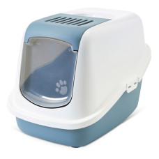 Savic Туалет-домик для кошек NESTOR голубой Earth Collection 56*39*38,5 см