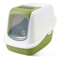 Savic Туалет-домик для кошек NESTOR зеленый Earth Collection 56*39*38,5 см