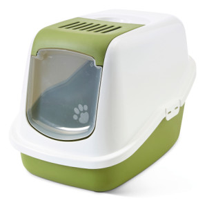 Savic Туалет-домик для кошек NESTOR зеленый Earth Collection 56*39*38,5 см