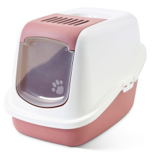 Savic Туалет-домик для кошек NESTOR розовый Earth Collection 56*39*38,5 см