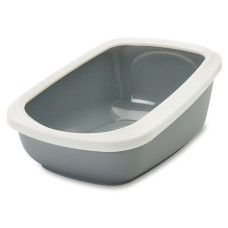 Savic - Туалет для кошек, с насадкой, серый, 67.5x48,5x28см (ASEO Jumbo)