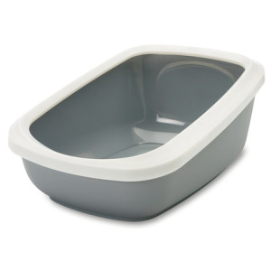 Savic - Туалет для кошек, с насадкой, серый, 67.5x48,5x28см (ASEO Jumbo)