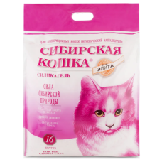 Сибирская кошка - Элитный силикагелевый наполнитель для привередливых кошек 16л