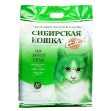 Сибирская кошка - Элитный силикагелевый наполнитель ЭКО 16л