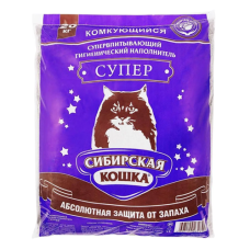 Сибирская кошка - Супер комкующийся наполнитель крупные гранулы 20л