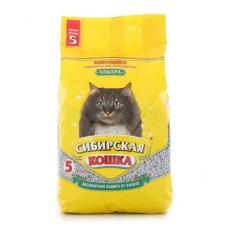 Сибирская кошка - Ультра комкующийся наполнитель вулканическая глина 5л