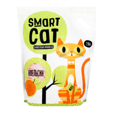 Smart Cat - Силикагелевый наполнитель с ароматом апельсина 7,6л