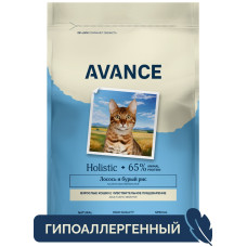 AVANCE - Полнорационный сухой корм для взрослых кошек с чувствительным пищеварением с лососем и бурым рисом (Adult Sensitive)