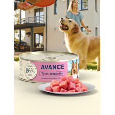 Avance - Консервы для щенков и собак с тунцом и индейкой, Natural&Healthy Tuna with Turkey