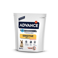 Advance - Корм для собак малых пород с чувствительным пищеварением, лосось и рис (sensitive mini)
