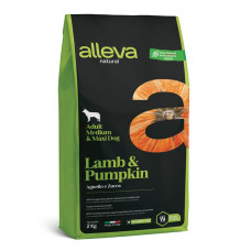 Alleva Natural - Корм для собак с ягненком и тыквой, Медиум, Макси
