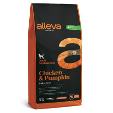 Alleva Natural - Корм для собак с курицей и тыквой, Медиум