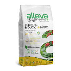 Alleva Holistic - Корм для собак с курицей и уткой, алоэ вера и женьшенем, Медиум