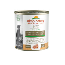 Almo Nature - Консервы для собак "Курица с морковью и рисом по-домашнему", 24штx95гр