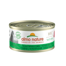 Almo Nature - Консервы для кошек с тунцом и сладкой кукурузой, 24штx70гр