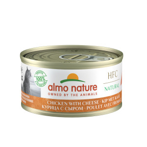 Almo Nature - Консервы для кошек с курицей и сыром, 24штx70гр