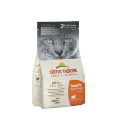 Almo Nature - Корм для кошек с белой рыбой и коричневым рисом (adult cat white fish&rice)
