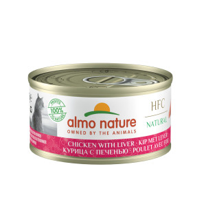 Almo Nature - Консервы для кошек с курицей и печенью, 24штx70гр