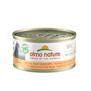 Almo Nature - Консервы для кошек с тунцом и креветками, 24штx70гр