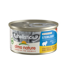 Almo Nature - Консервы для кастрированных кошек с цыпленком (holistic sterilised chicken)