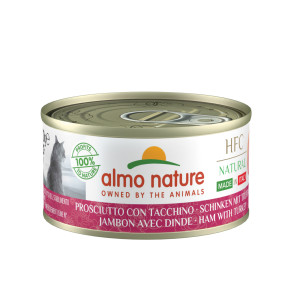 Almo Nature - Консервы для кошек итальянские рецепты "ветчина и индейка" (hfc natural made in italy ham with turkey)