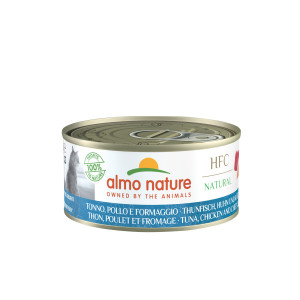 Almo Nature - Консервы для кошек с курицей, тунцом и сыром, 24штx150гр