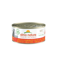 Almo Nature - Консервы для кошек с курицей и креветками, 24штx150гр