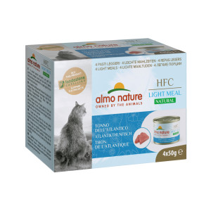 Almo Nature - Набор 4 шт. по 50 г. низкокалорийные консервы для кошек "атлантический тунец" (natural light meal - atlantic tuna (4шт х 50 гр))