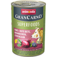 Animonda - Консервы для собак, c говядиной, свекла, ежевика, одуванчик (gran carno superfoods)