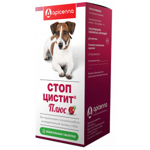 Apicenna - Стоп-Цистит - Таблетки для собак жевательные, 40 шт по 1000 мг