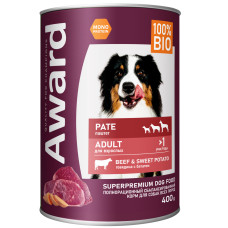 AWARD - Влажный корм для собак паштет из говядины с бататом