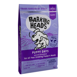 Barking Heads - Корм для щенков, с лососем и курицей, беззерновой, "Щенячьи деньки" (puppy days)