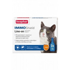 Beaphar - Капли для кошек от паразитов, 3 пипетки по 1 мл (IMMOShield Line-on)