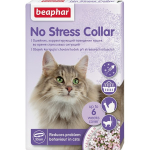 Beaphar - Успокаивающий ошейник для кошек, 35 см (No Stress Collar)