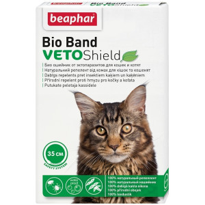 Beaphar - Ошейник для кошек от эктопаразитов, 35см (Bio Band VETOShield)
