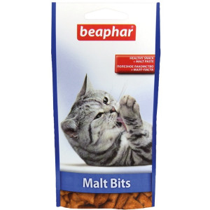Beaphar -Подушечки Malt Bits для выведения шерсти из желудка