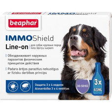 Beaphar - Капли для собак крупных пород от паразитов, 3 пипетки по 4,5 мл. (IMMOShield Line-on)