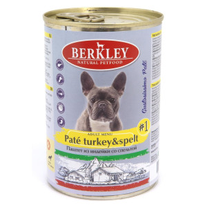 Berkley - Паштет для собак из индейки со спельтой