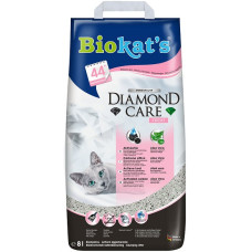 BIOKAT'S FRESH - Комкующийся наполнитель с активированным углем с ароматизатором 8л (Diamond Care)