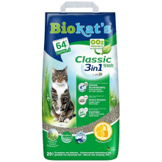 BIOKAT'S  CLASSIC - Комкующийся наполнитель c ароматизатором 20 л (20 кг)(FRESH)