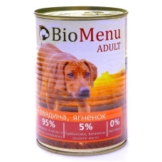 BioMenu - Консервы для собак с говядиной и ягненком