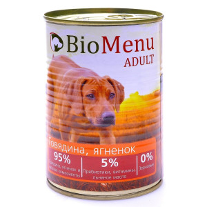 BioMenu - Консервы для собак с говядиной и ягненком