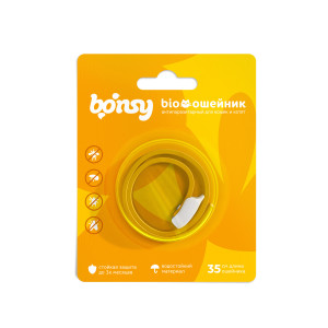Bonsy - Антипаразитарный БИОошейник для котят и кошек, банановое чудо, 35см 36420