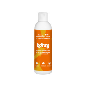 Bonsy - Шампунь с хлоргексидином для профилактики кожных заболеваний у собак и кошек 250 мл