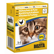 Bozita - Кусочки в соусе для кошек с курицей и индейкой